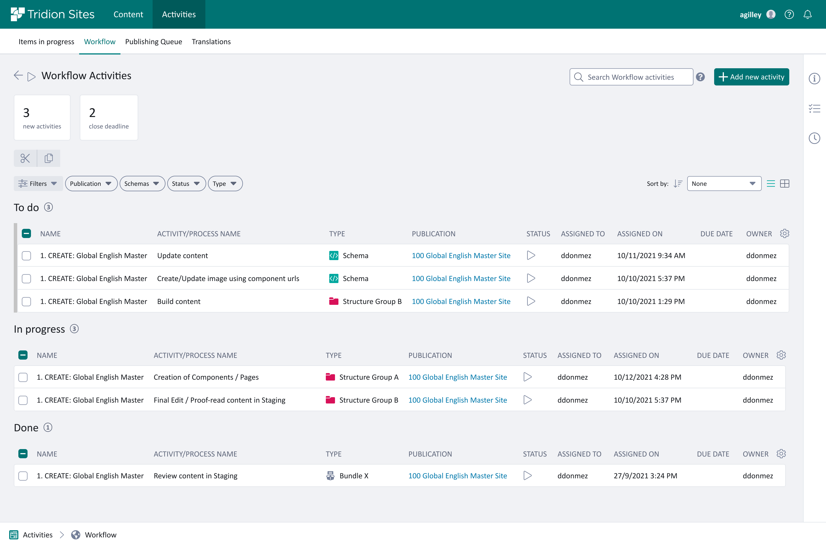 Exploration - Grouped List View